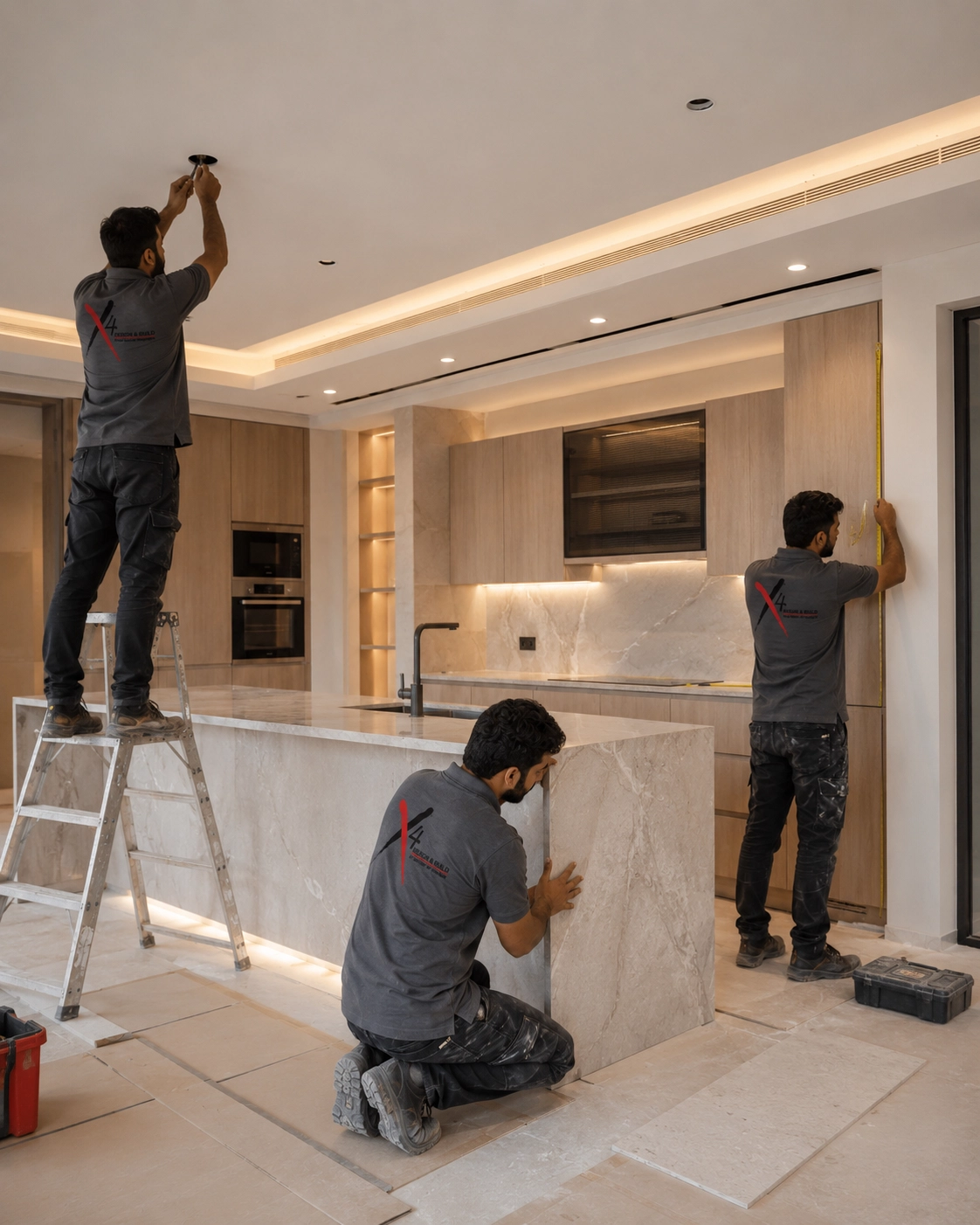 Luxury interior Fit-out detail by X4 Design and Build