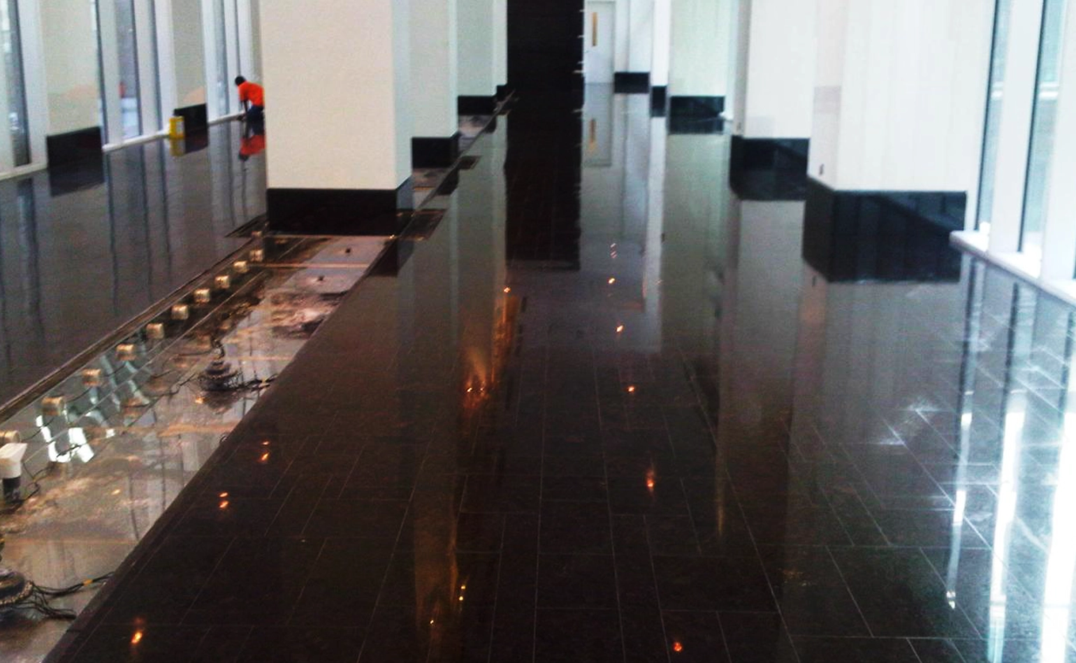 Luxury marble floor polishing and finishing by X4 Design and Build