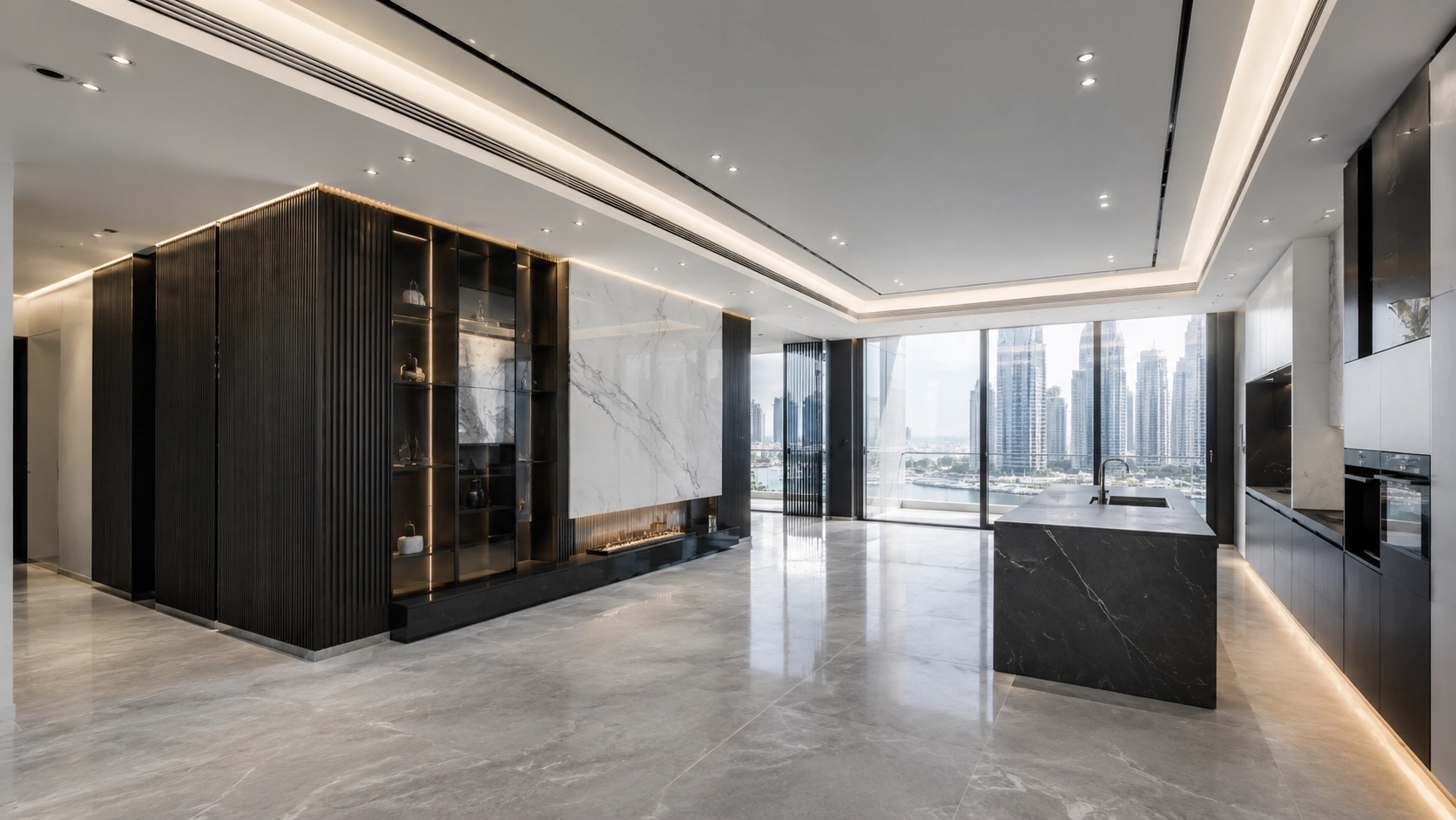 Modern luxury interior fit-out details and finishing by X4 Design and Build
