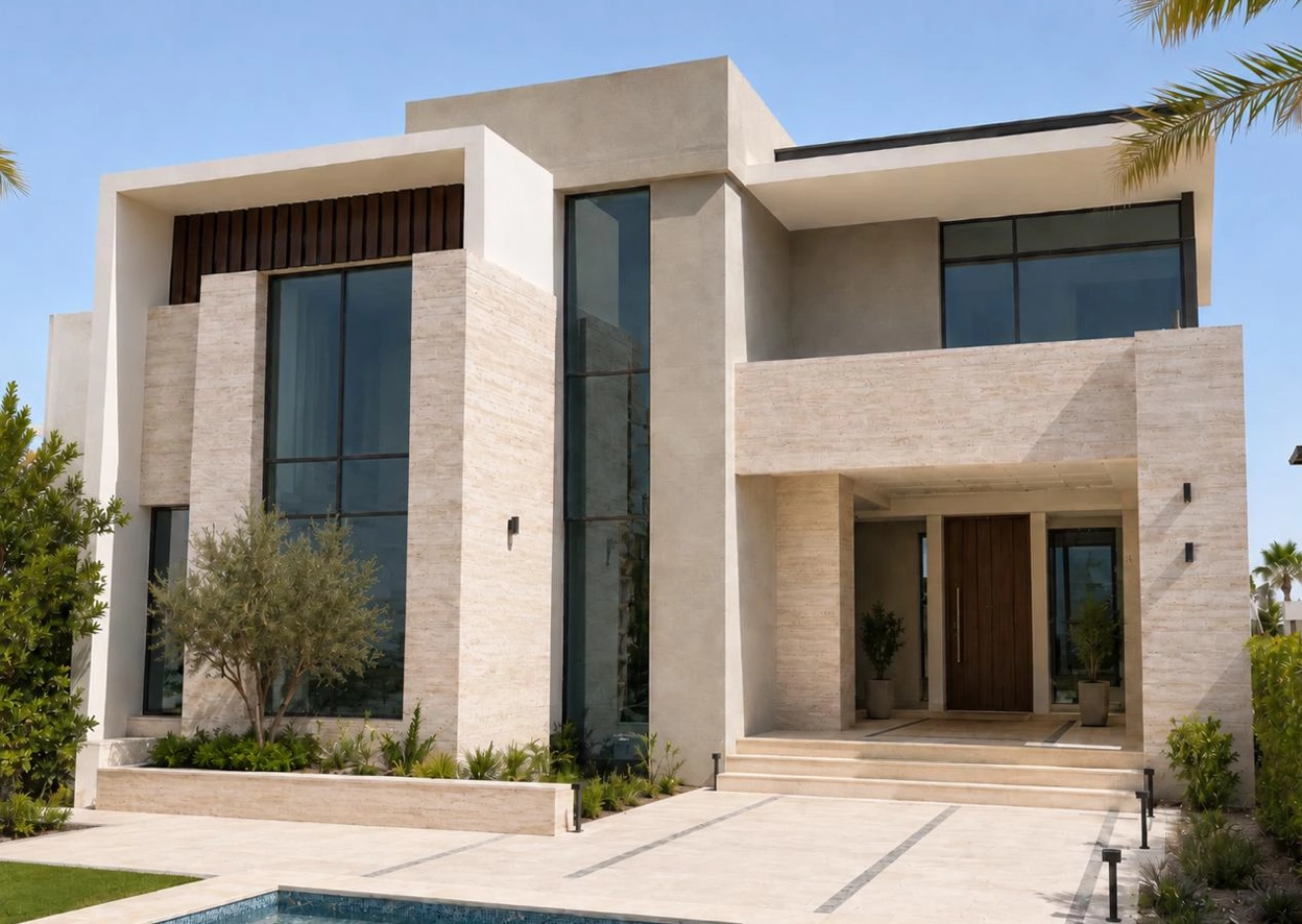 Decorative natural stone feature wall by X4 Design and Build